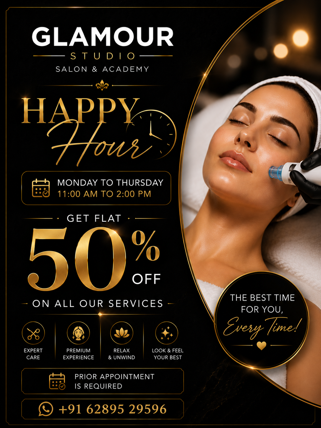 Happy Hour — Flat 50% Off — Mon to Thu, 11 AM – 2 PM